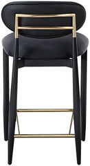 Riccio - Stool - Black And Gold Frame