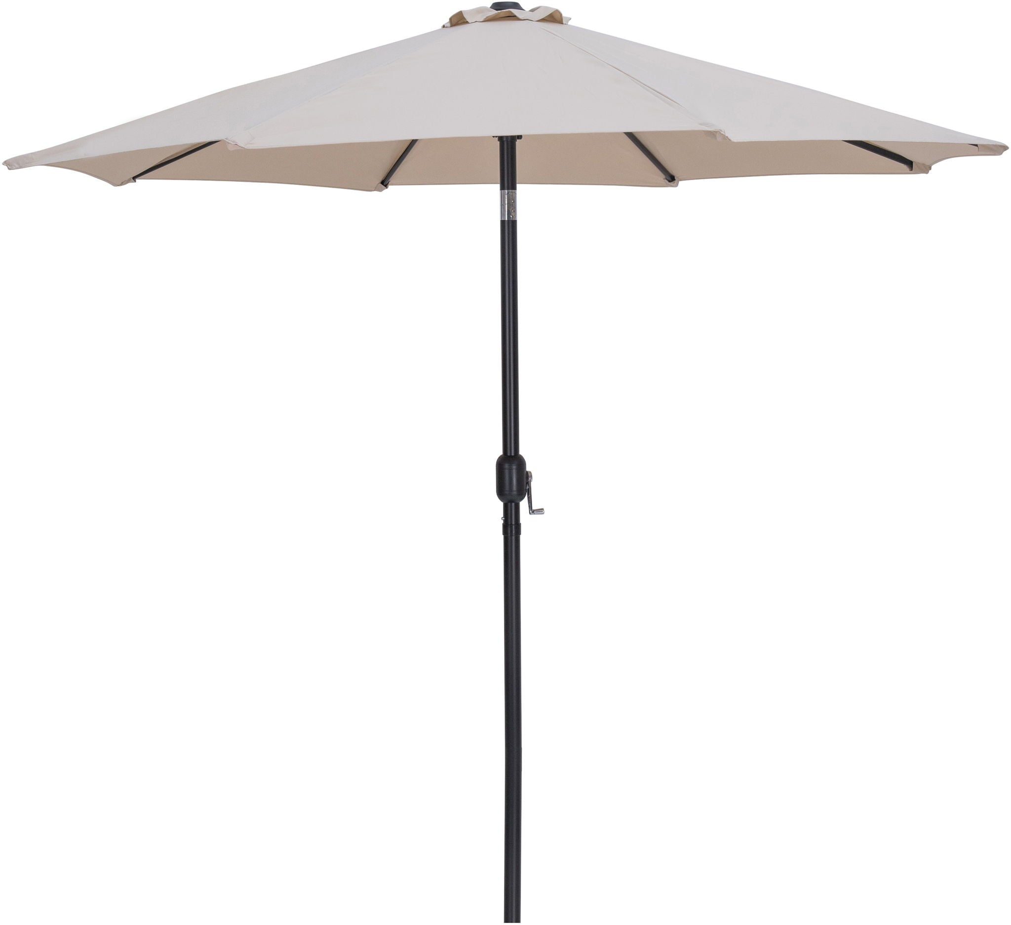 Fiji - Aluminum Patio Umbrella With Square Teak And Black Base