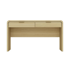 Grace - Office Desk With 2 Drawers - Oak