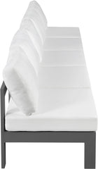 Nizuc - Outdoor Patio 5 Seat Modular Armless Sofa With Gray Frame