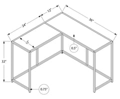 Corner Accent Console Table For Entryway, Contemporary & Modern - Black