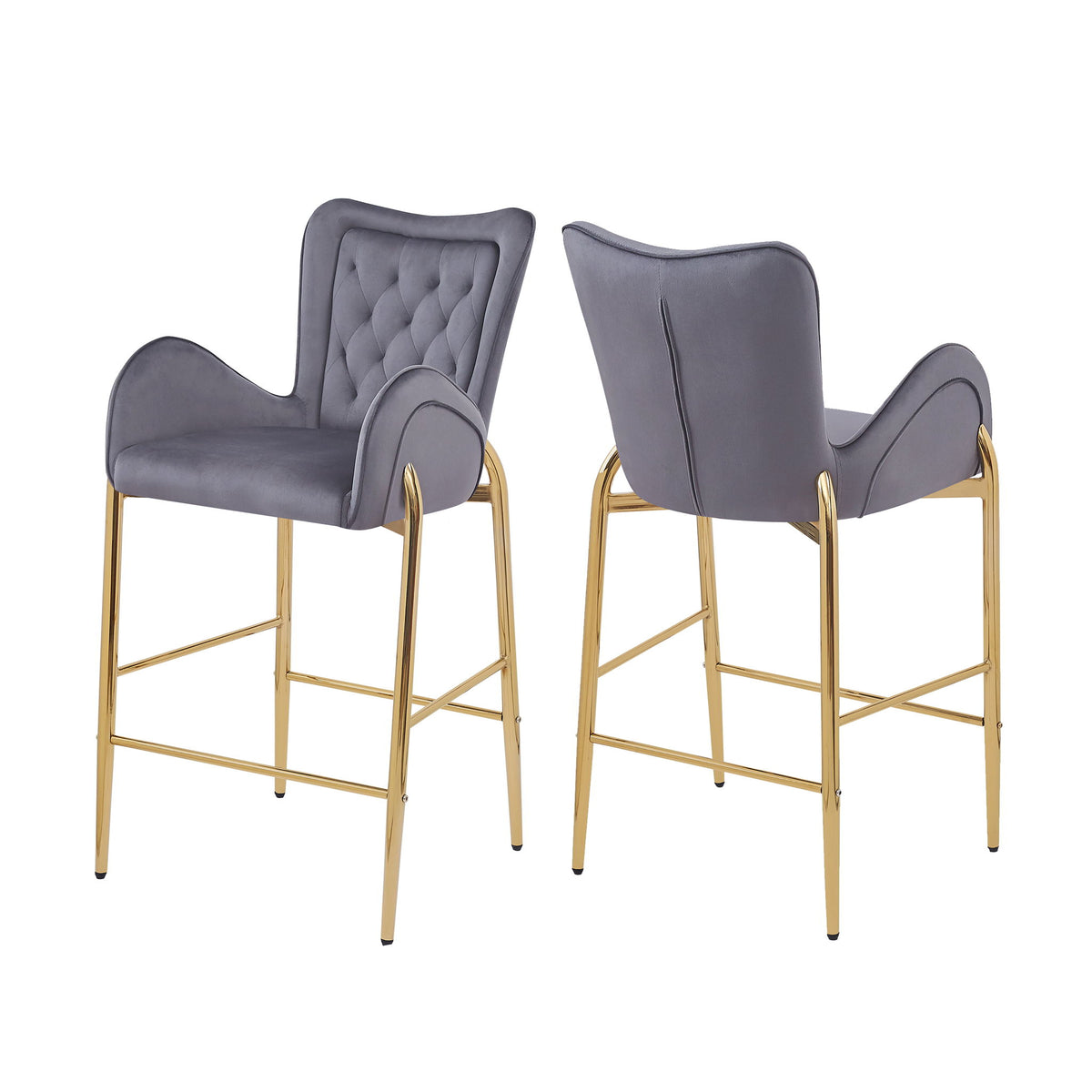 Fabric Counter Height Bar Stools (Set of 2)