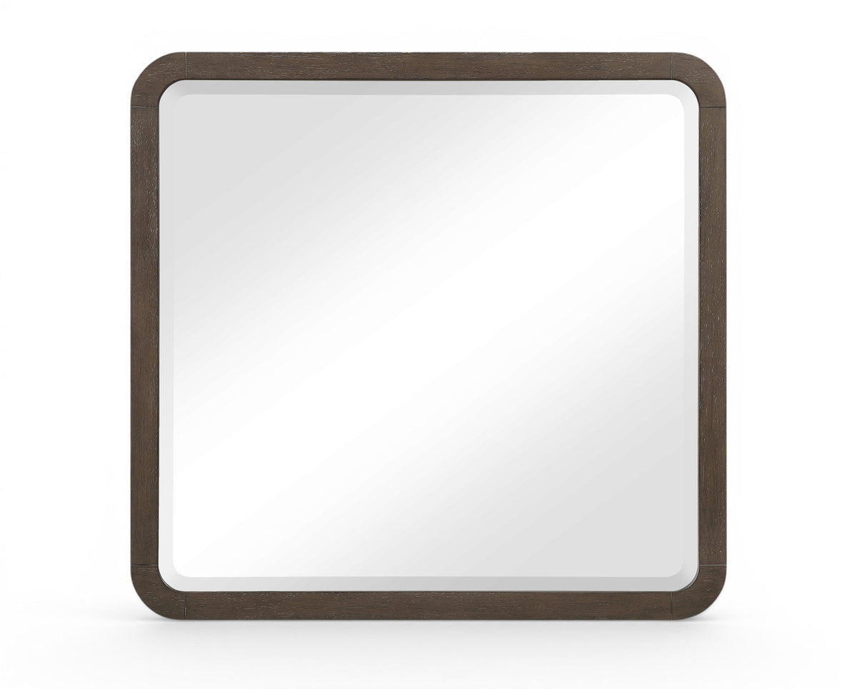 Morino - Oak Veneer And Solid Wood Mirror - Brown