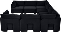 Hammond - Velvet Performance Fabric Upholstered 8 Piece U-Shaped Sectional