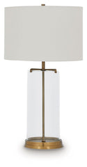 Gizeh - Glass Table Lamp - Clear / Gold Finish