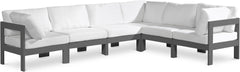 Nizuc - Outdoor Patio 6 Piece Modular Sectional With Gray Frame