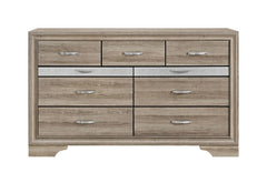 Seville - 5 Piece Queen Bedroom Set (Bed, Dresser & Mirror, Nightstand, Chest) - Natural