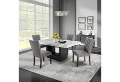 5 Piece Dining Room Set (D02DT Dining Table And 4 D8685DC Dining Chairs) - Black / Gray