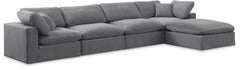Comfy - 5 Piece Velvet Modular Sectional With Chaise