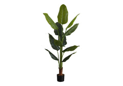 59" Tall, Artificial Plant, Strelitzia Tree, Indoor, Faux, Fake, Floor, Greenery, Potted, Real Touch, Decorative - Green / Black