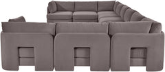 Hammond - Velvet Performance Fabric Upholstered 10 Piece Sectional