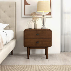 Alexa - Mid-Century Modern Style Night Stand - Brown