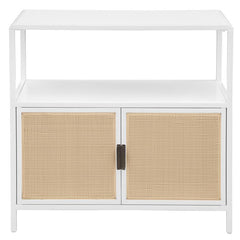 Amherst - 2-Door Radio Weave Cane Metal Accent Cabinet