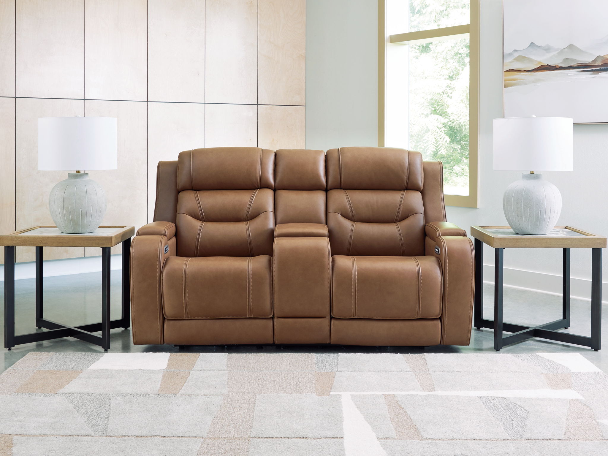 Knightington - Power Reclining Loveseat With Audio Seating