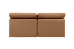 Indulge - Faux Leather 2 Seat Modular Armless Sofa