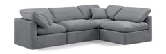 Indulge - Velvet 4 Piece Modular Sectional