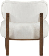 Vetra - Linen Textured Fabric Upholstered Accent Chair With Brown Base