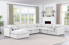 Comfy - 7 Piece Linen Modular Sectional With Chaise