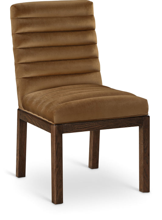 Evelyn - Dining Chair With Brown Legs - Saddle