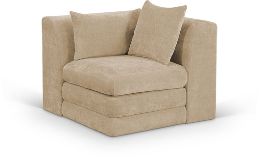 Stellar - Chenille Fabric Upholstered Modular Corner Chair