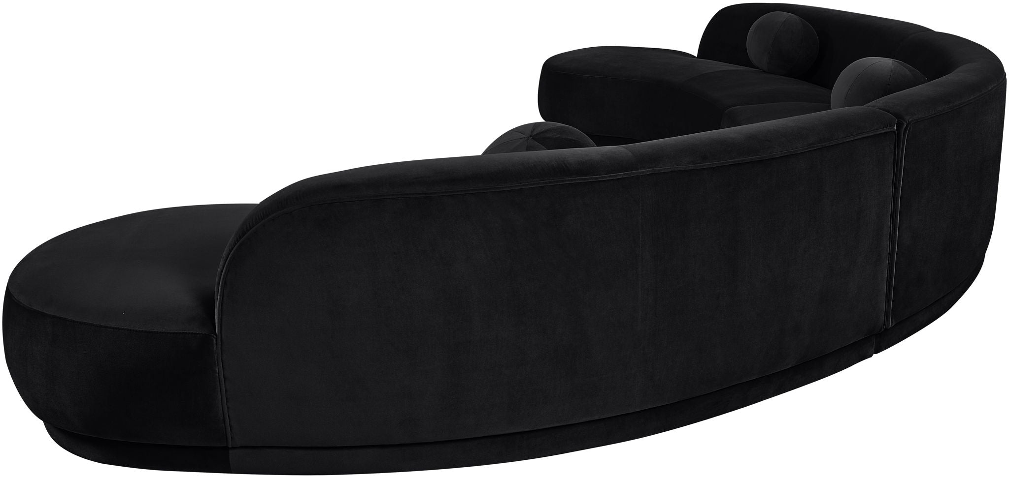 Avra - 177.5" Velvet Performance Fabric Upholstered Sectional
