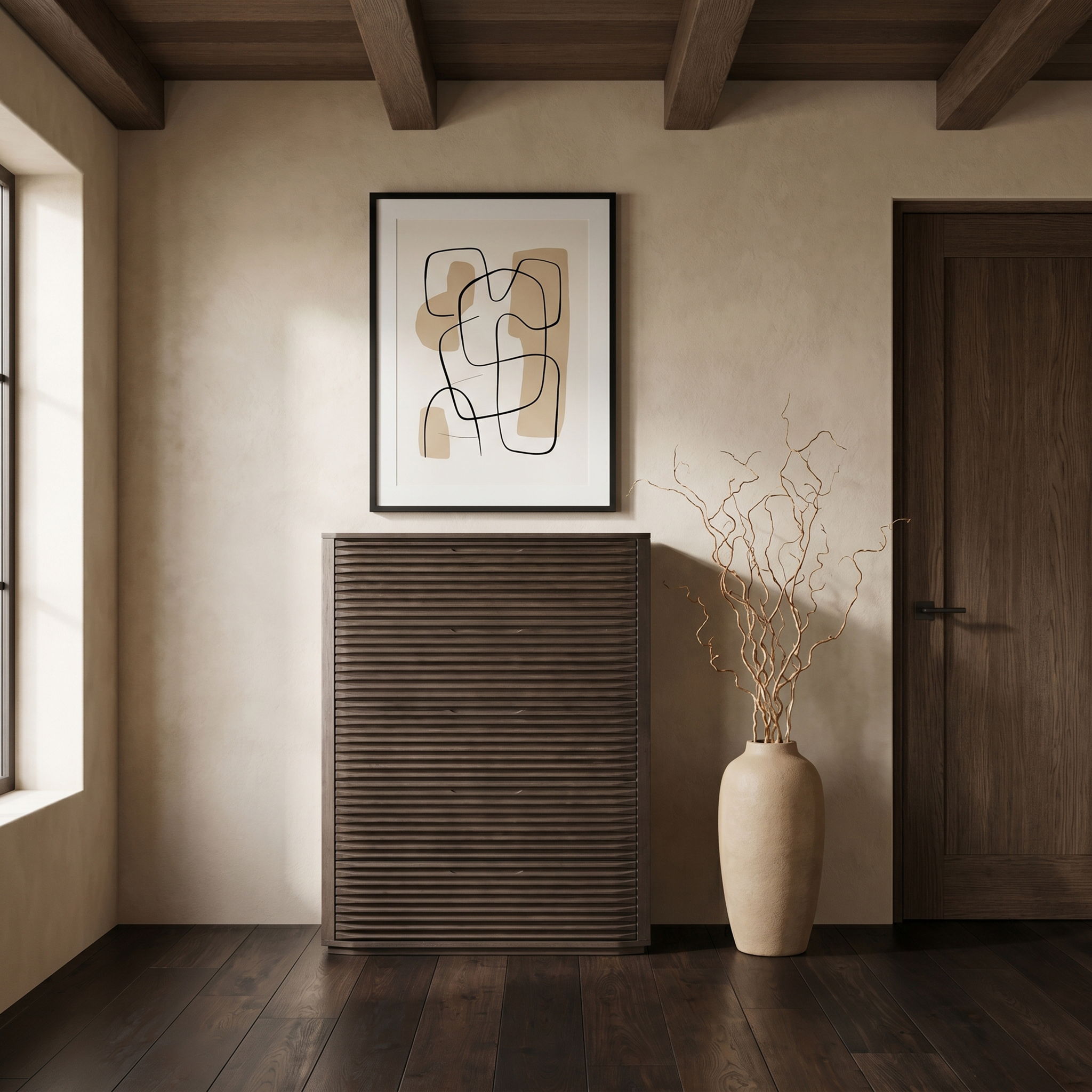 Morino - Oak Veneer And Solid Wood Chest - Brown