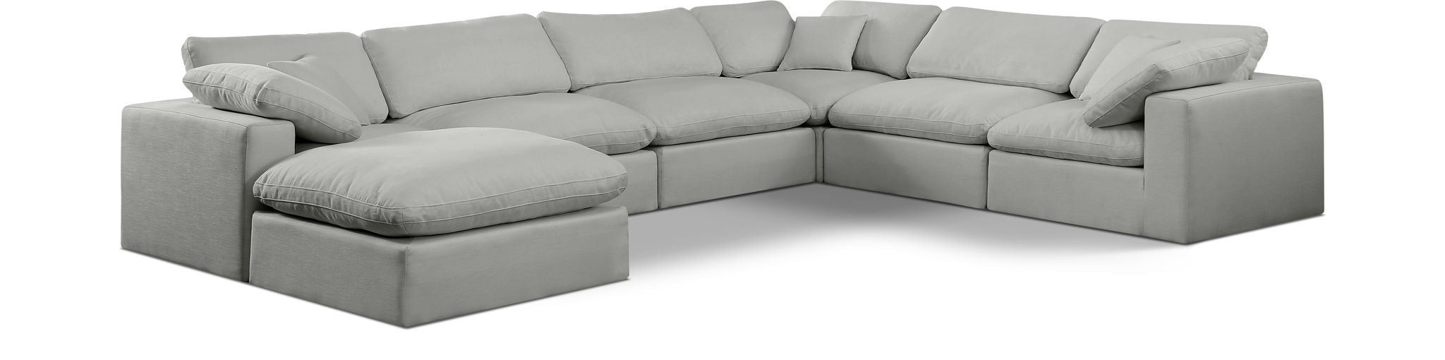Comfy - 7 Piece Linen Modular Sectional With Chaise