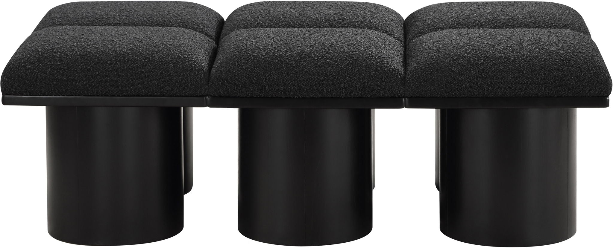 Pavilion - 6 Piece Modular Bench With Black Base