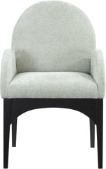 Waldorf - Chenille Dining Arm Chair With Black Legs