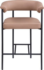 Malin - Faux Leather Counter Stool (Set of 2) - Tan