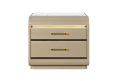Genesis - Nightstand With LED - Gold