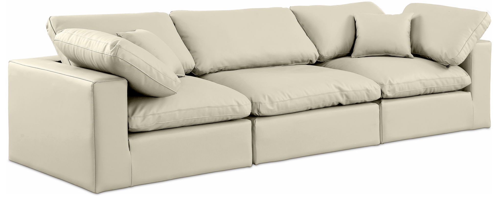 Comfy - Faux Leather Modular Sofa 3 Seats