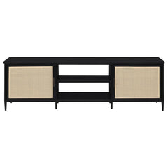 Amherst - 70" 2-Door Metal TV Stand Media Console - Black