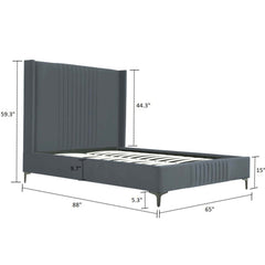 Promenade - Bed With Upholstered Headboard And Slats