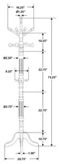 Achelle - 11 Hook Freestanding Coat Rack Hanger
