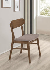 Dortch - Dining Side Chair (Set of 2) - Walnut And Brown