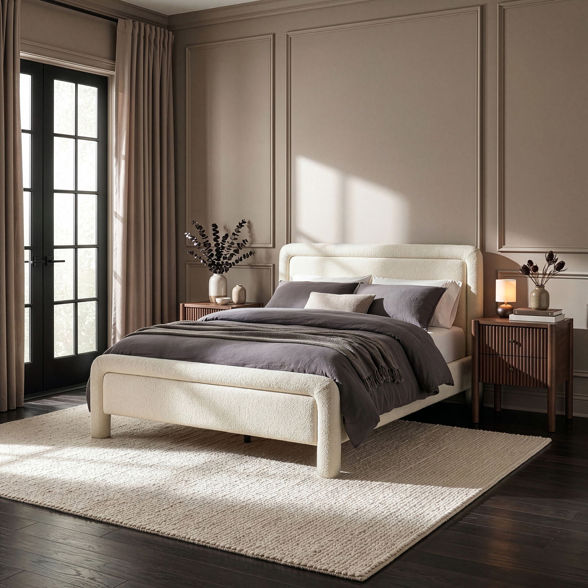 Baylor - Fabric With Interwoven Chenille Upholstered Bed
