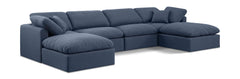 Indulge - Linen 6 Piece Modular Double Chaise Sectional