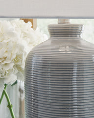 Wimlow - Ceramic Table Lamp - Gray Blue