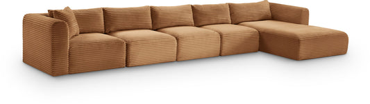 Shaggy - Fabric 5 Piece Modular Sectional With Chaise