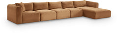 Shaggy - Fabric 5 Piece Modular Sectional With Chaise