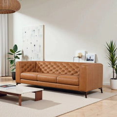 Fargo - Leather Sofa - Brown / Rustic