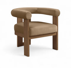 Arienzo - Performance Fabric Upholstered Accent Chair - Walnut Base