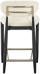 Riccio - Fabric Stool - Black Frame