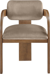 Cedra - Velvet Performance Fabric Upholstered Dining Chair (Set of 2) - Brown Frame