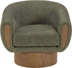 Avella - Interwoven Fabric Swivel Accent Chair