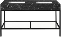 Marmo - Engineered Marble Bathroom Vanity With Black Base