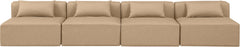 Cube - Modular 4 Piece Armless Sofa - Tan