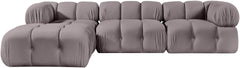 Orin - Velvet 4 Piece Modular Sectional With Chaise