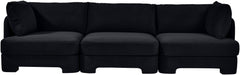 Hammond - Velvet Performance Fabric Upholstered 3 Piece Sofa
